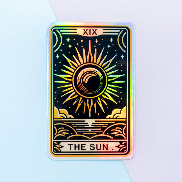 The Sun Tarot Card Holographic Vinyl Stickers