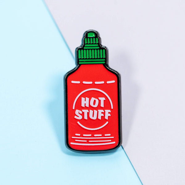 Hot Stuff Hot Sauce Enamel Pin