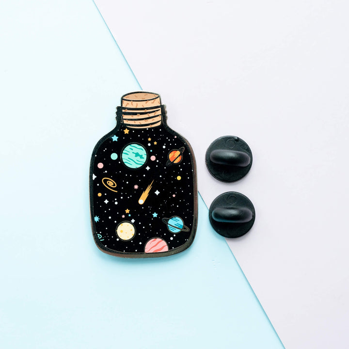 Space Galaxy Jar Stellar Elixir Enamel Pin – Moonmoli