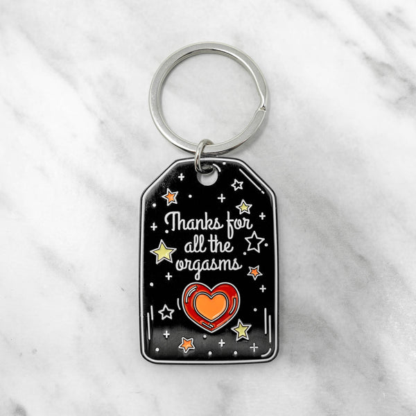 Funny Cute Novelty Keychains Thanks for All the Orgasms